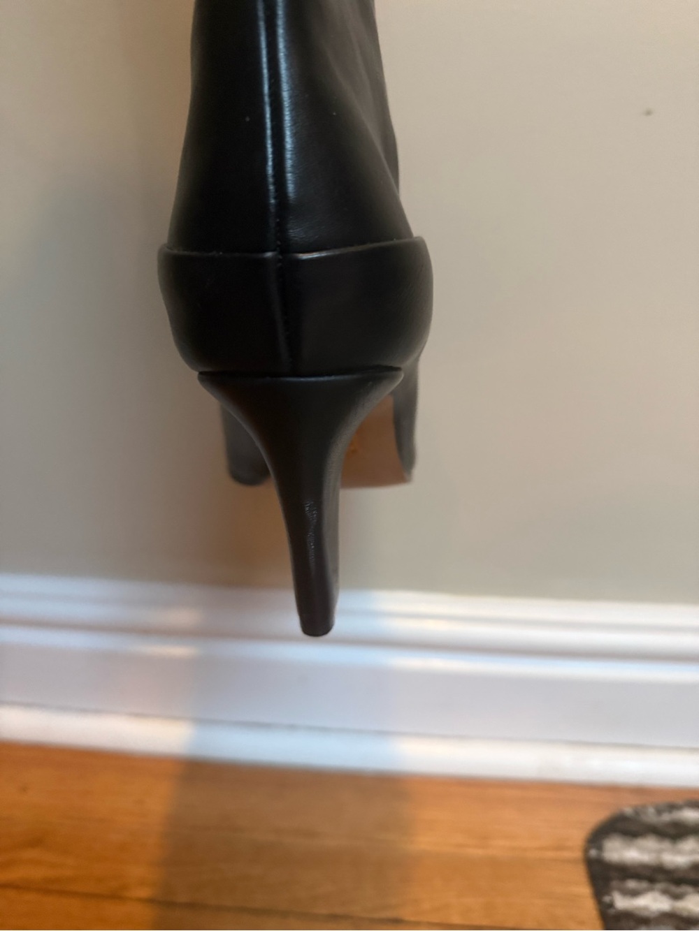 Call It Spring Black Over-the-Knee High Heel Boots Size 7 - Picture 4 of 5